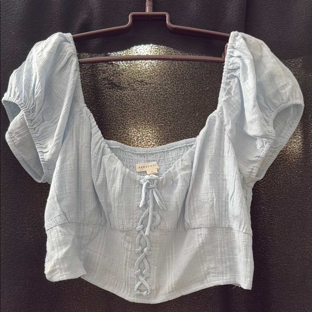 Light Blue crop Top